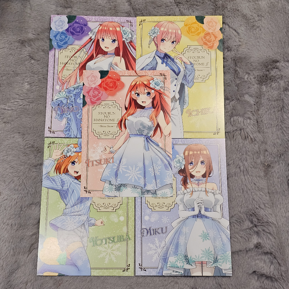 The Quintessential Quintuplets Postcards (Wedding) Set of 5