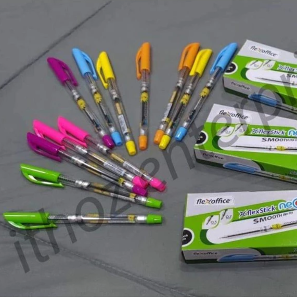 12 pcs Flexstick Neo Black Ballpen