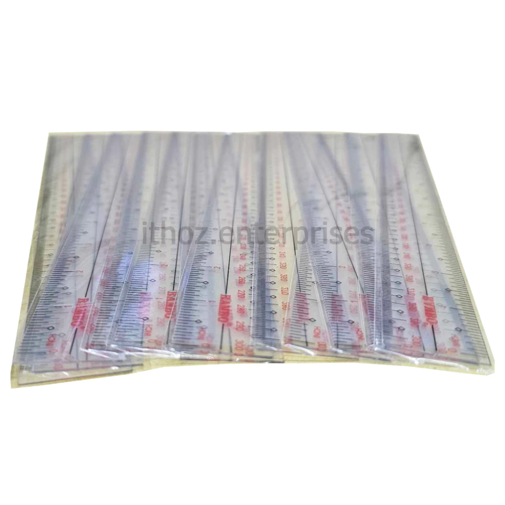12 pcs Plastic Ruler 12 inches (Soft/Hard)