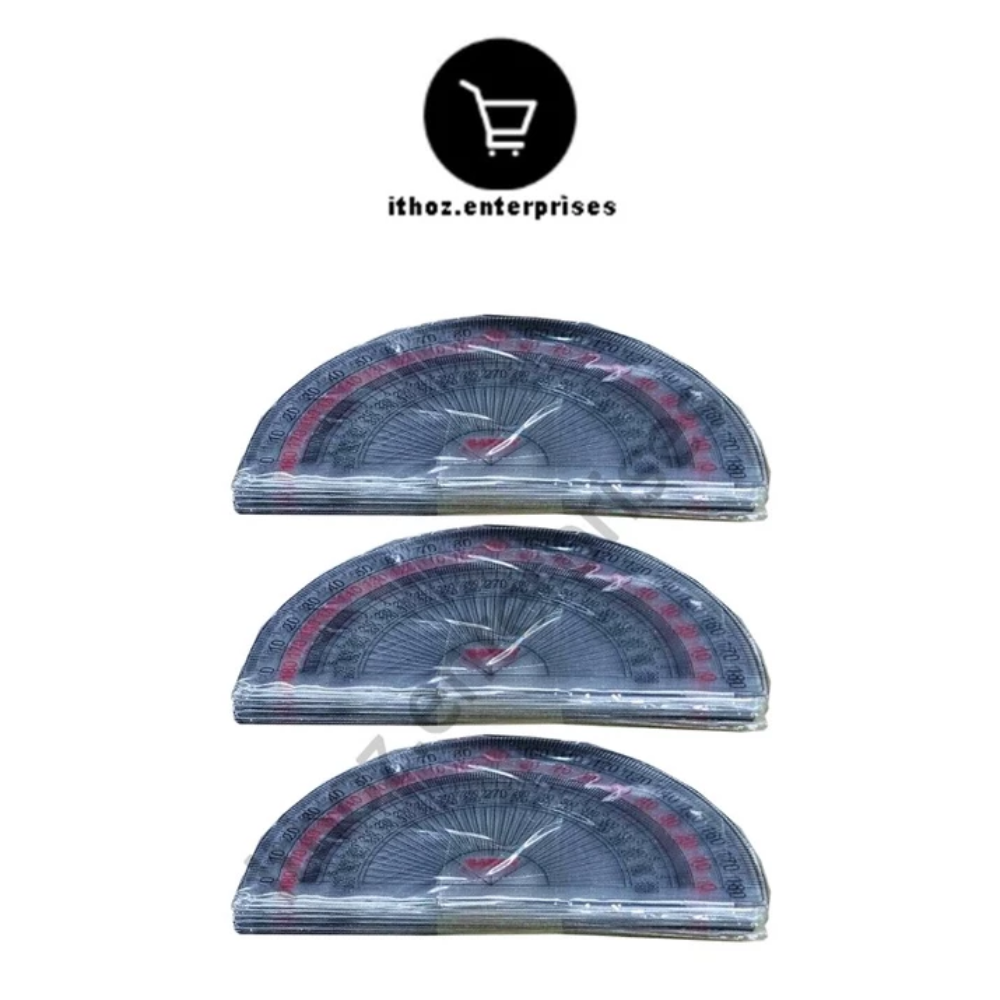 12 pcs Plastic Protractor Big N3