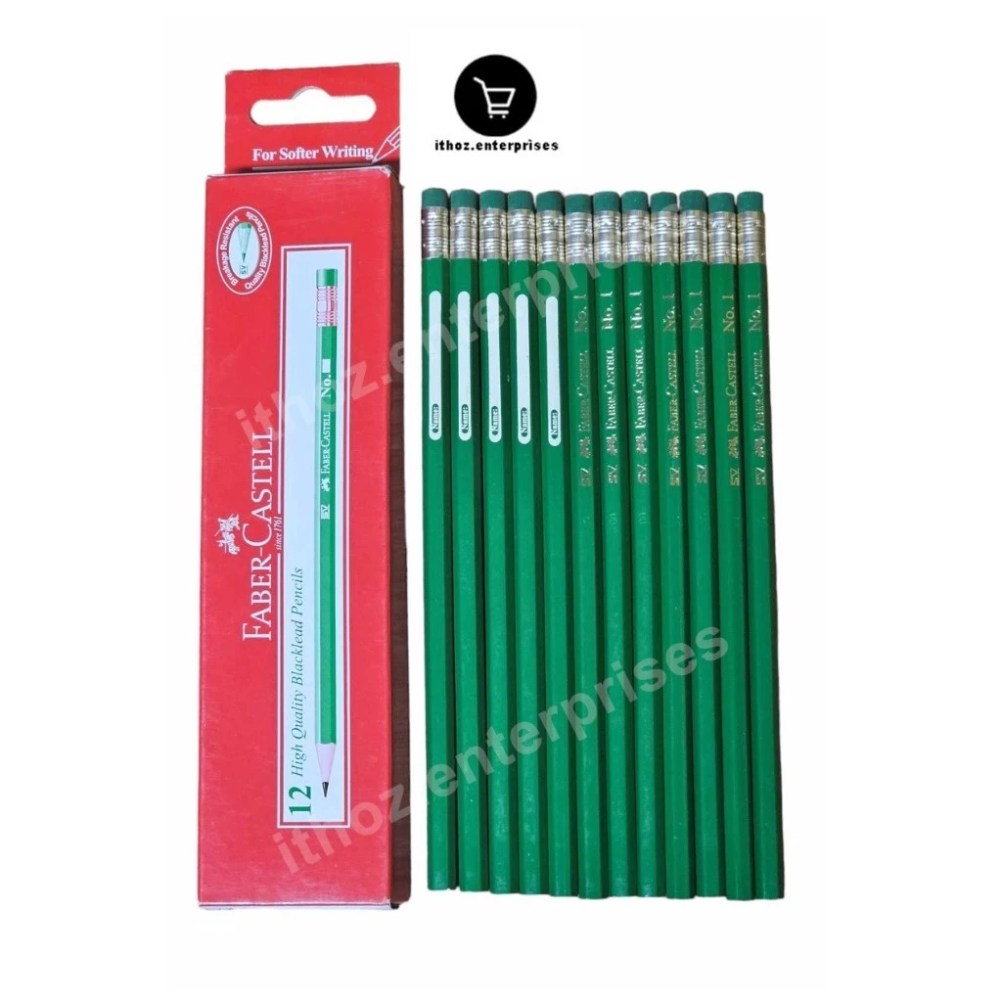 12 pcs Faber Castell Pencil No.1 & 2