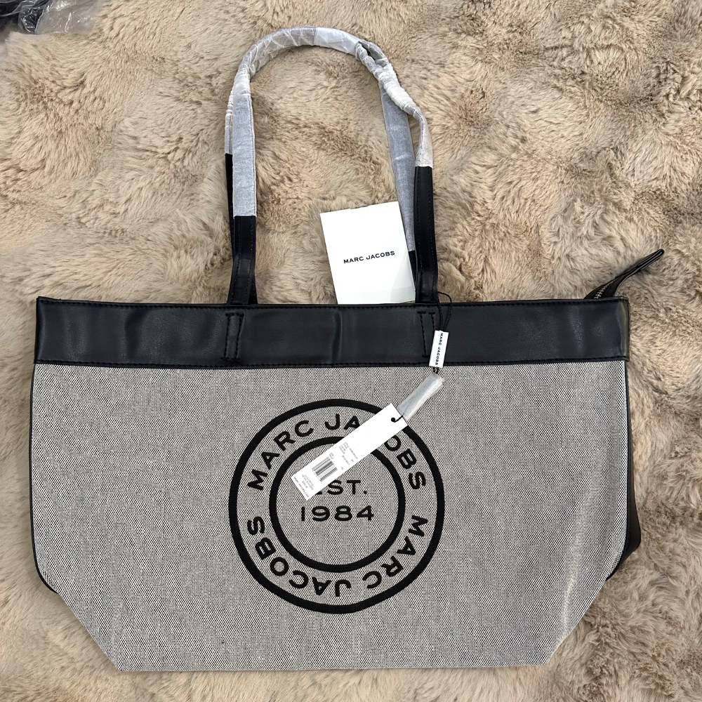 SIGNET MARC JACOBS CANVAS TOTE BEIGE MULI