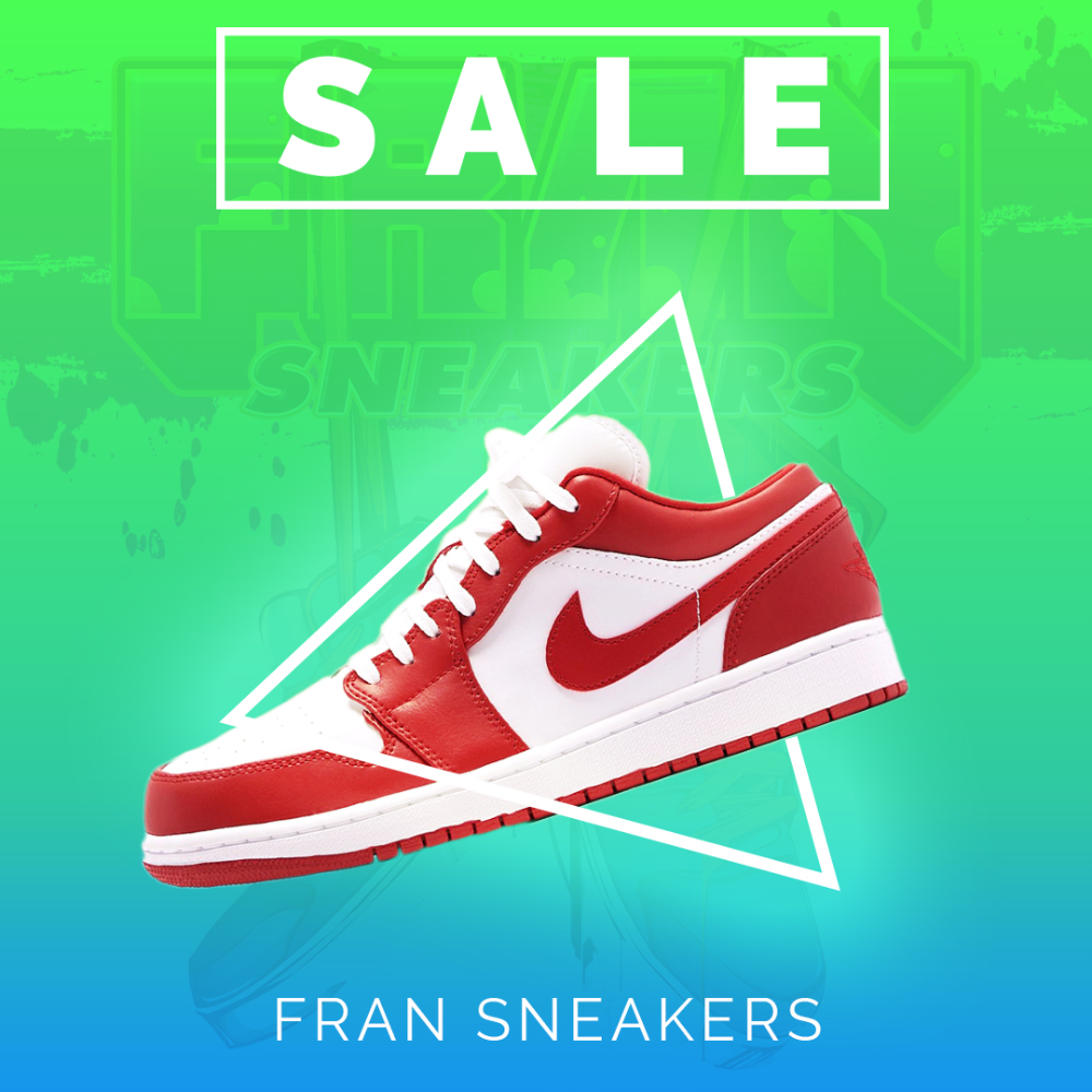 Jordan 1 Low Red White (553558-611)