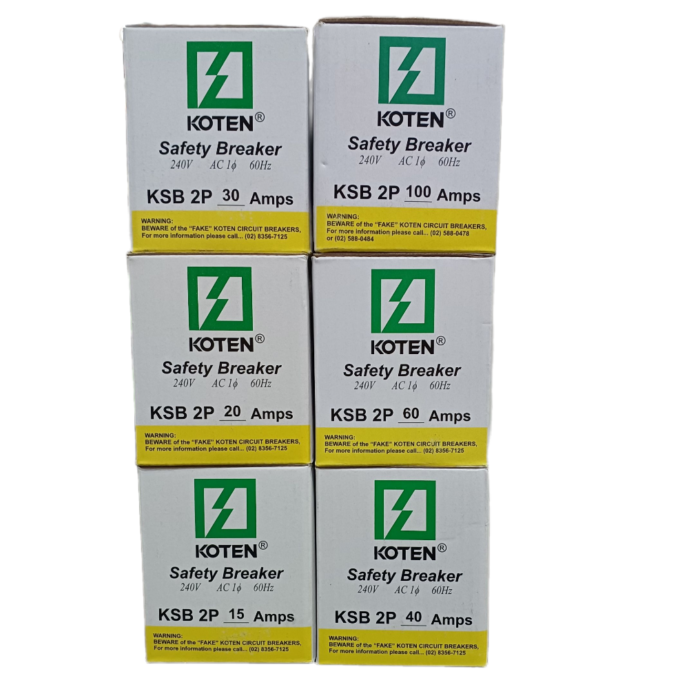 Koten Safety Breaker KSB 15, 20, 30, 40, 60, 100 amps