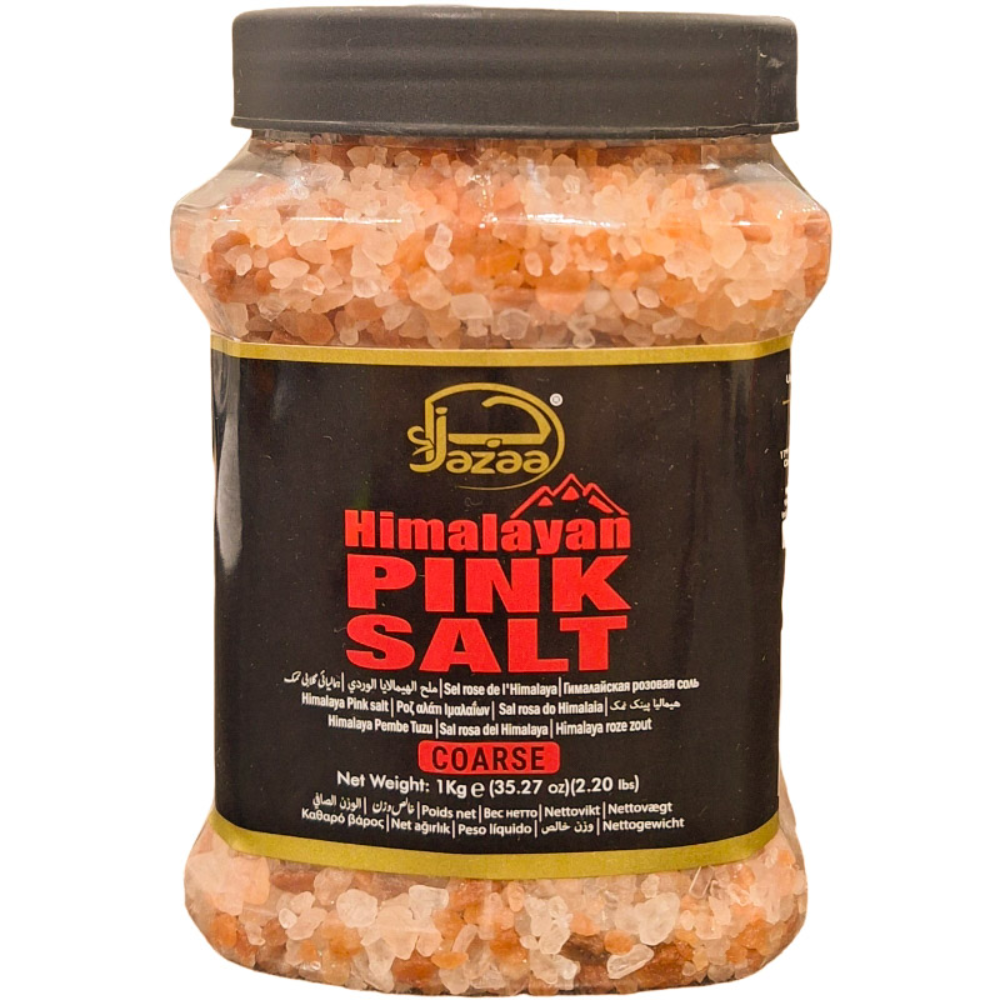 Jazaa Himalayan Coarse Pink Salt 1kg Jar
