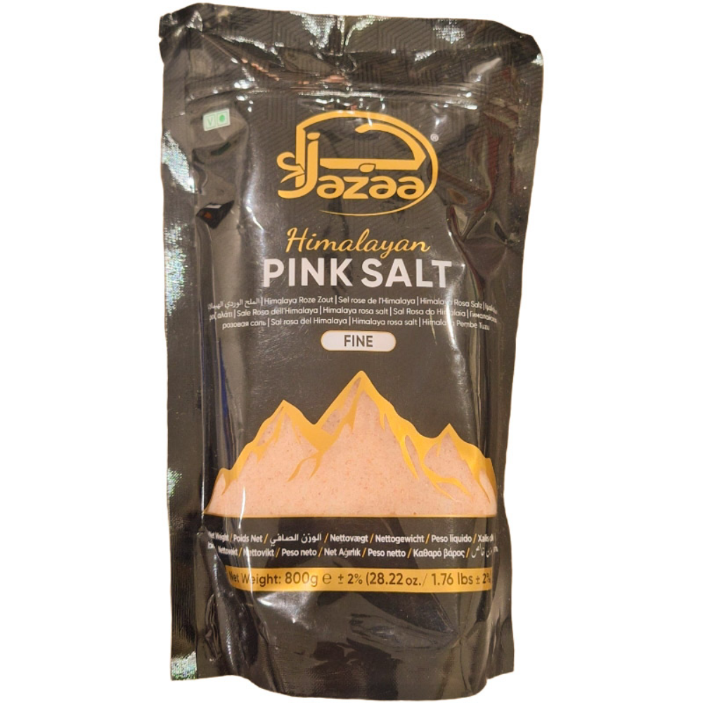 Jazaa Himalayan Fine and Coarse Pink Salt 800 g. Refill pack