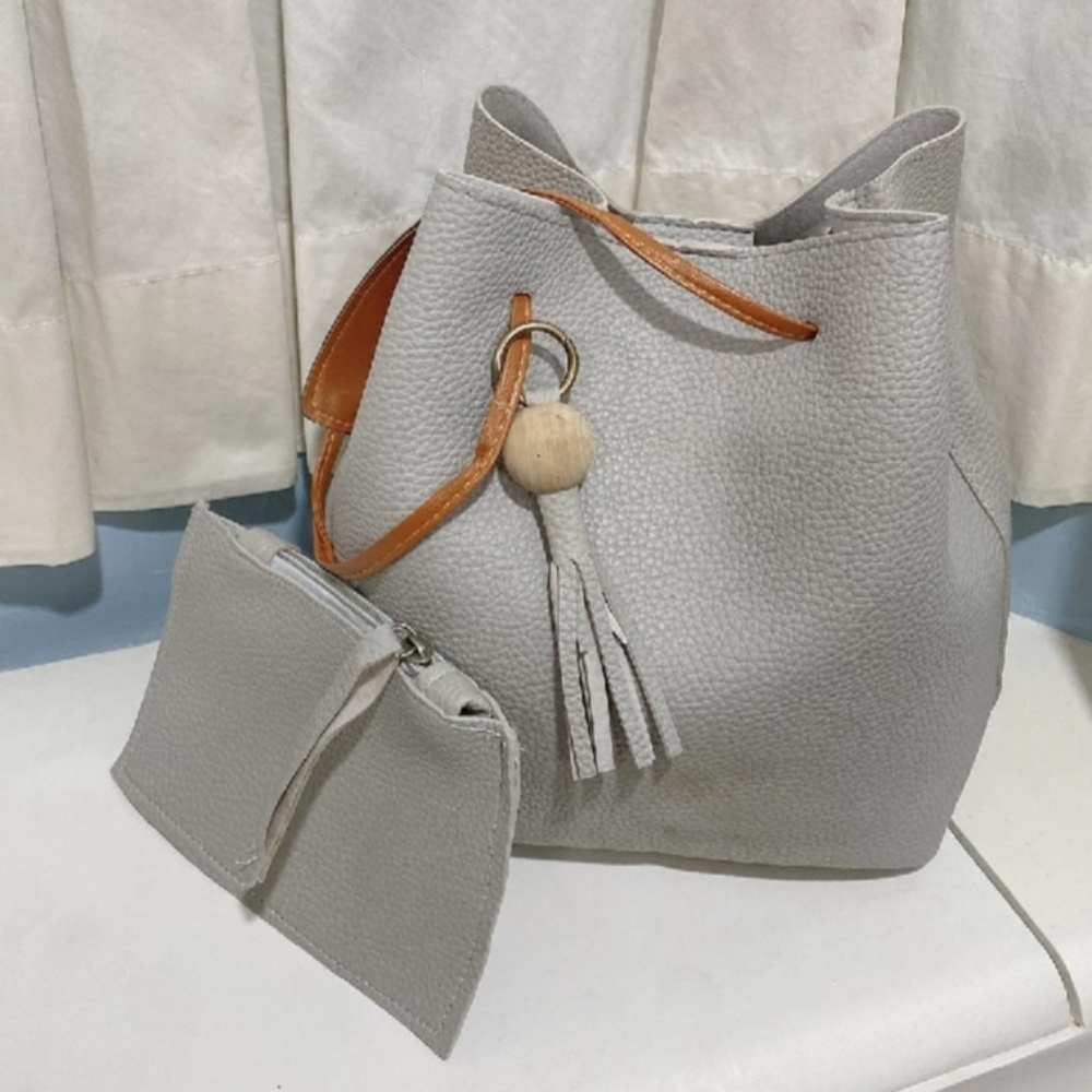 Casual Shoulder Bag Bucket Bag with Matching Coin Purse K009