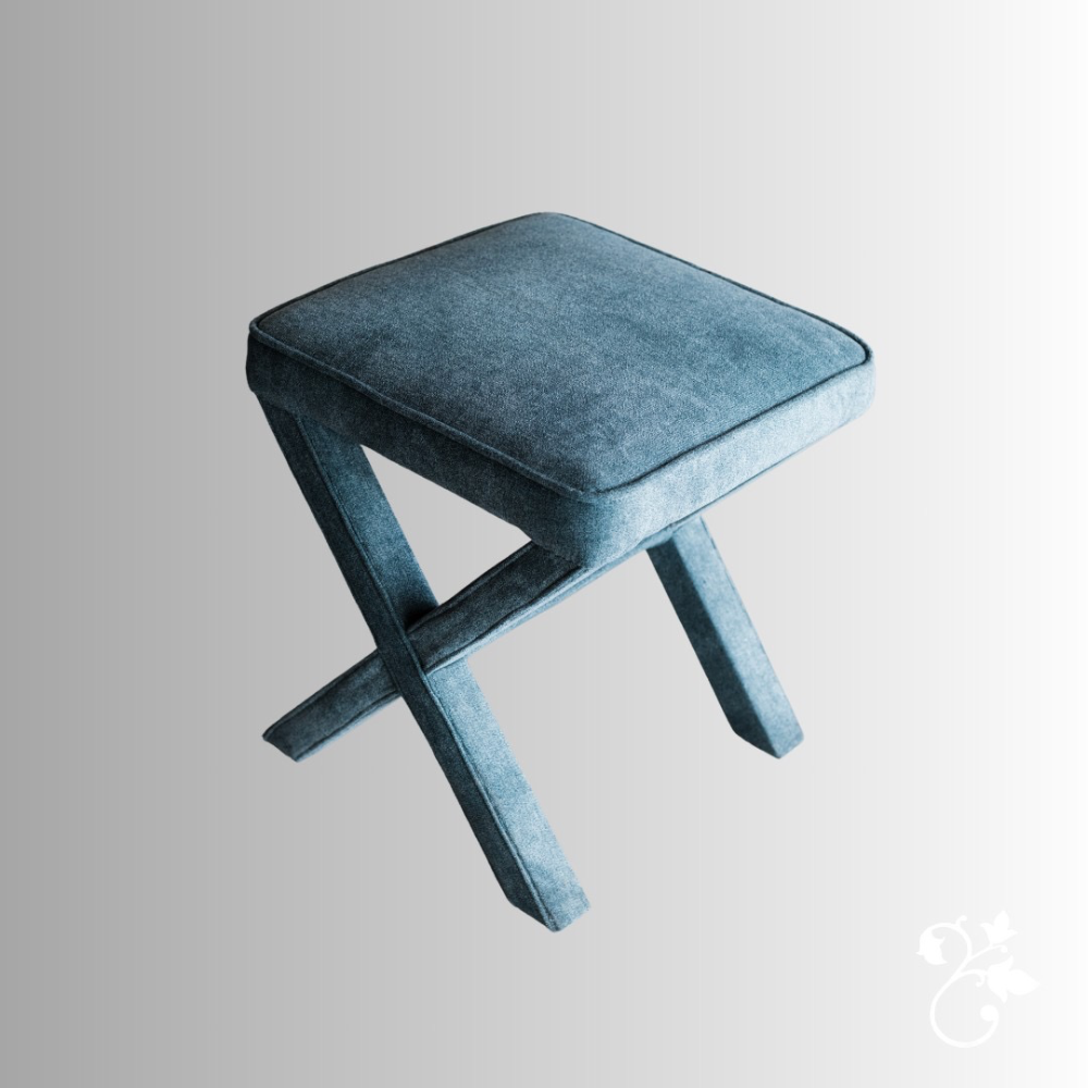 Upholstered X Stool