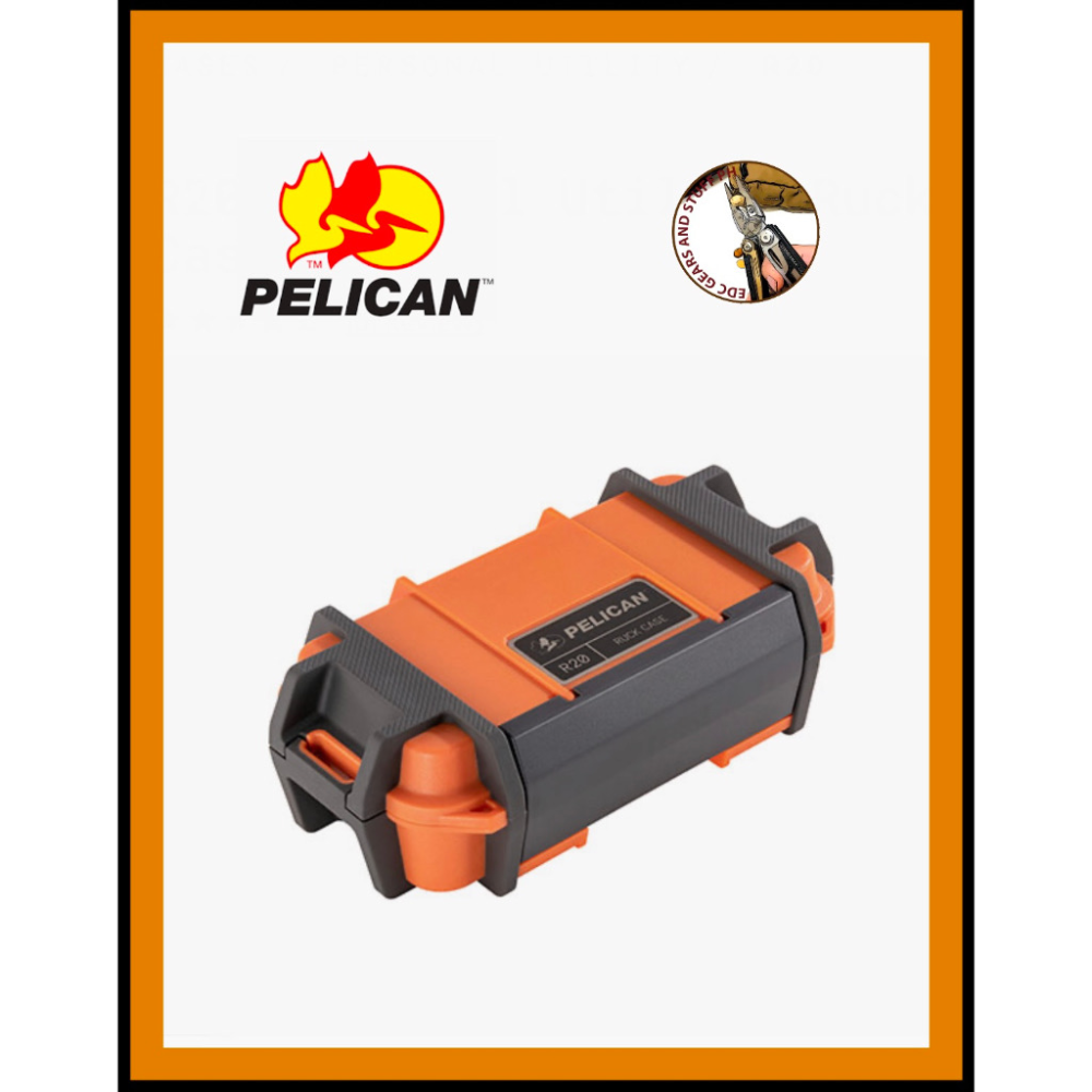 PELICAN R20 RUCK case - WATERPROOF CASE EDC CASE - ORANGE