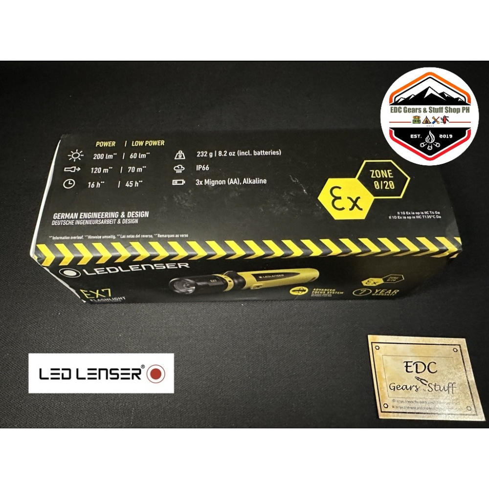 LED LENSER EX7 intrinsically HAZARD ZONE SAFE