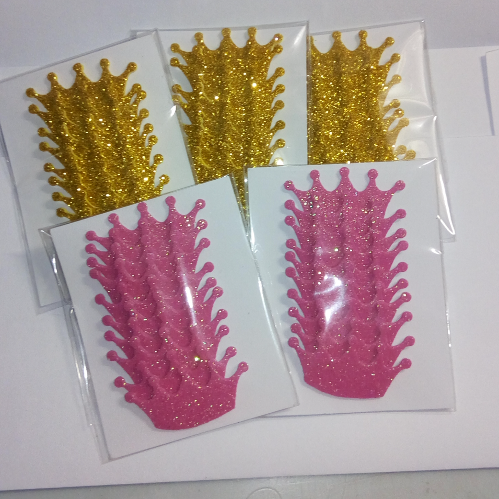 Mini Crown|Glittered Craft Foam Stickers |10 pcs per Pack