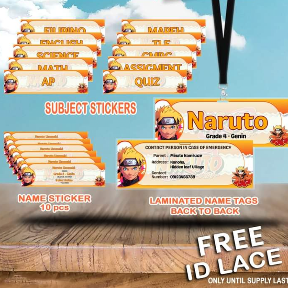 Notebook Labelling Stickers and Nametag Set