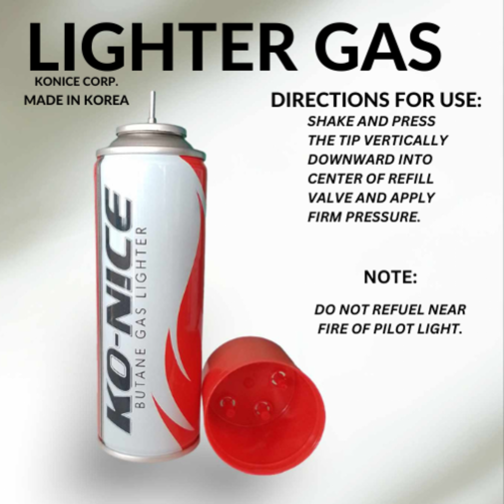 Butane gas lighter refill 135g. Made in Korea