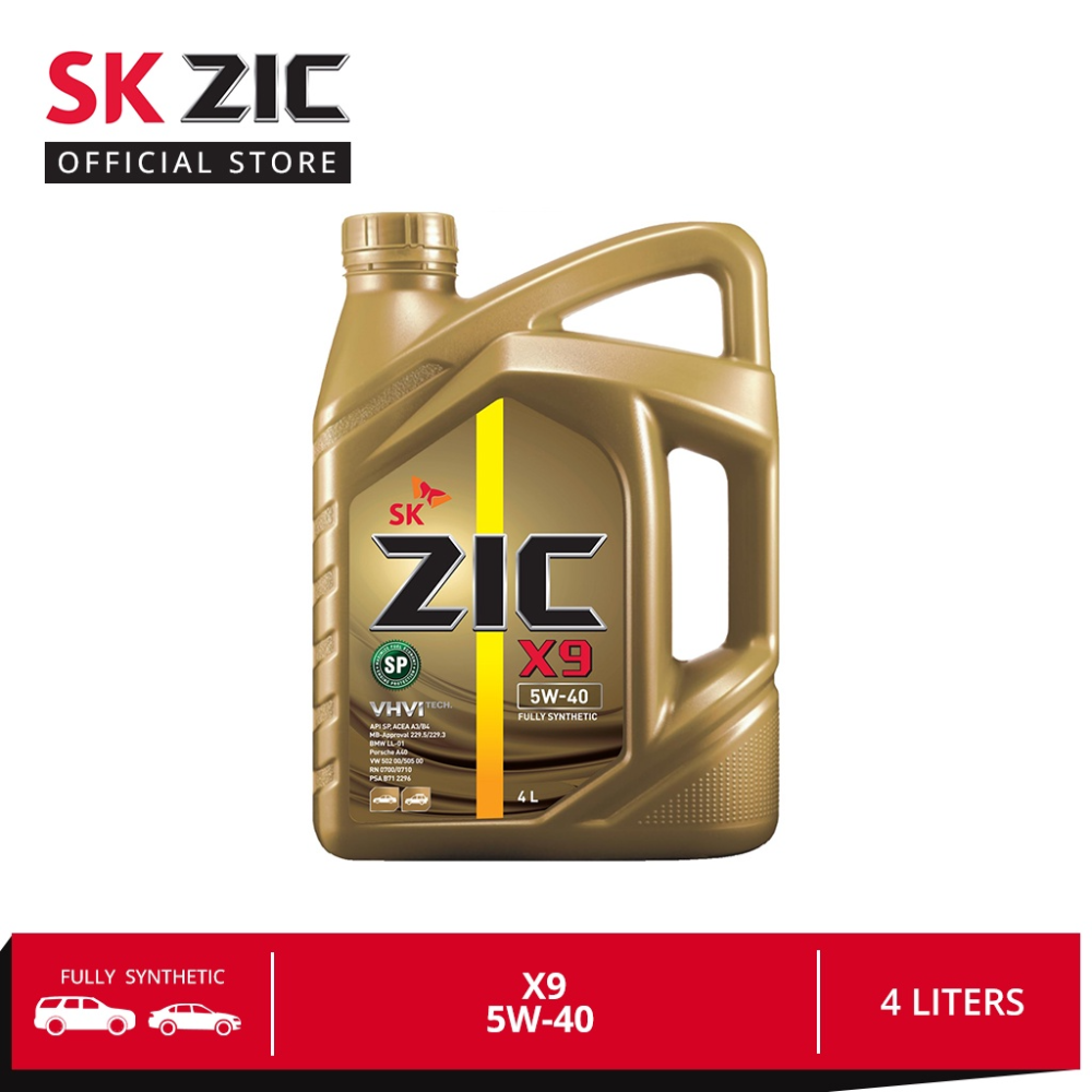 SK ZIC X9 5W-40 Diesel/Gasoline Engine 4 Liters