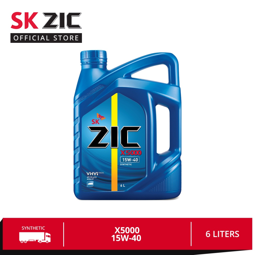SK ZIC X5000 15W-40 Diesel 6 Liters