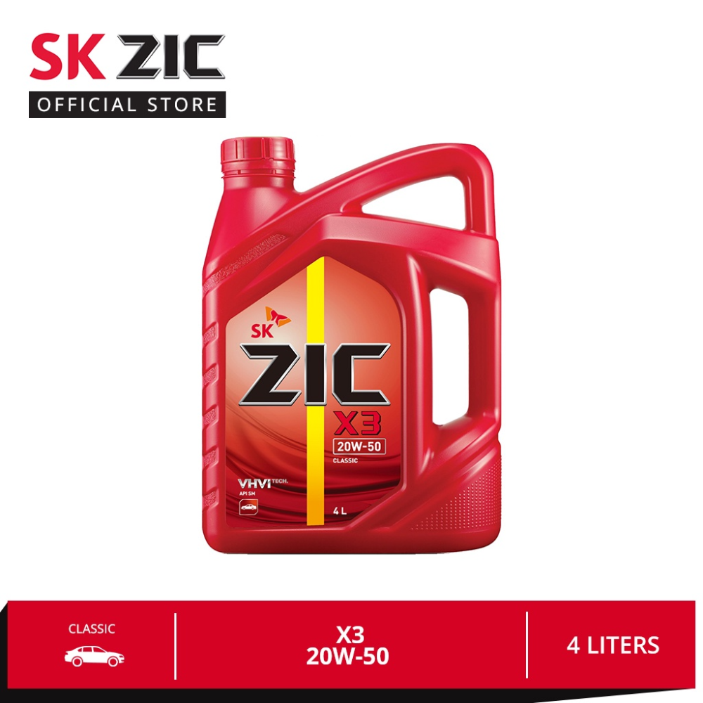 SK ZIC X3 20W-50 Gasoline 4 Liters