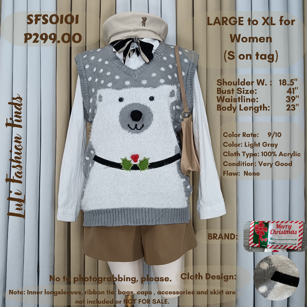 SFS0101 Knitted Sleeveless Sweater Vest