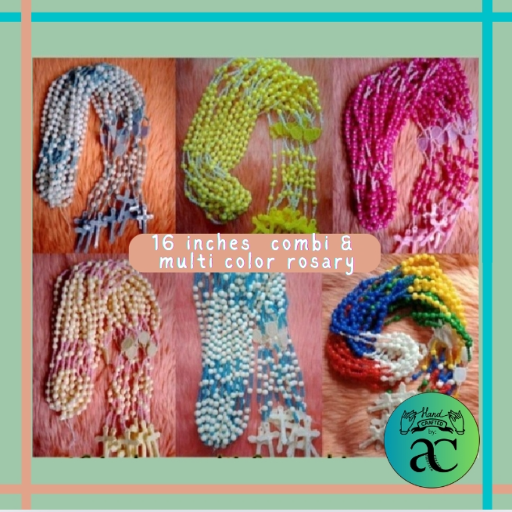 16 inches combi & multi color rosary