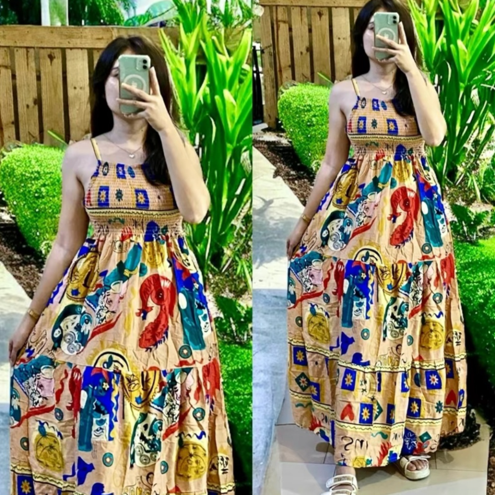 Dress smocking halter