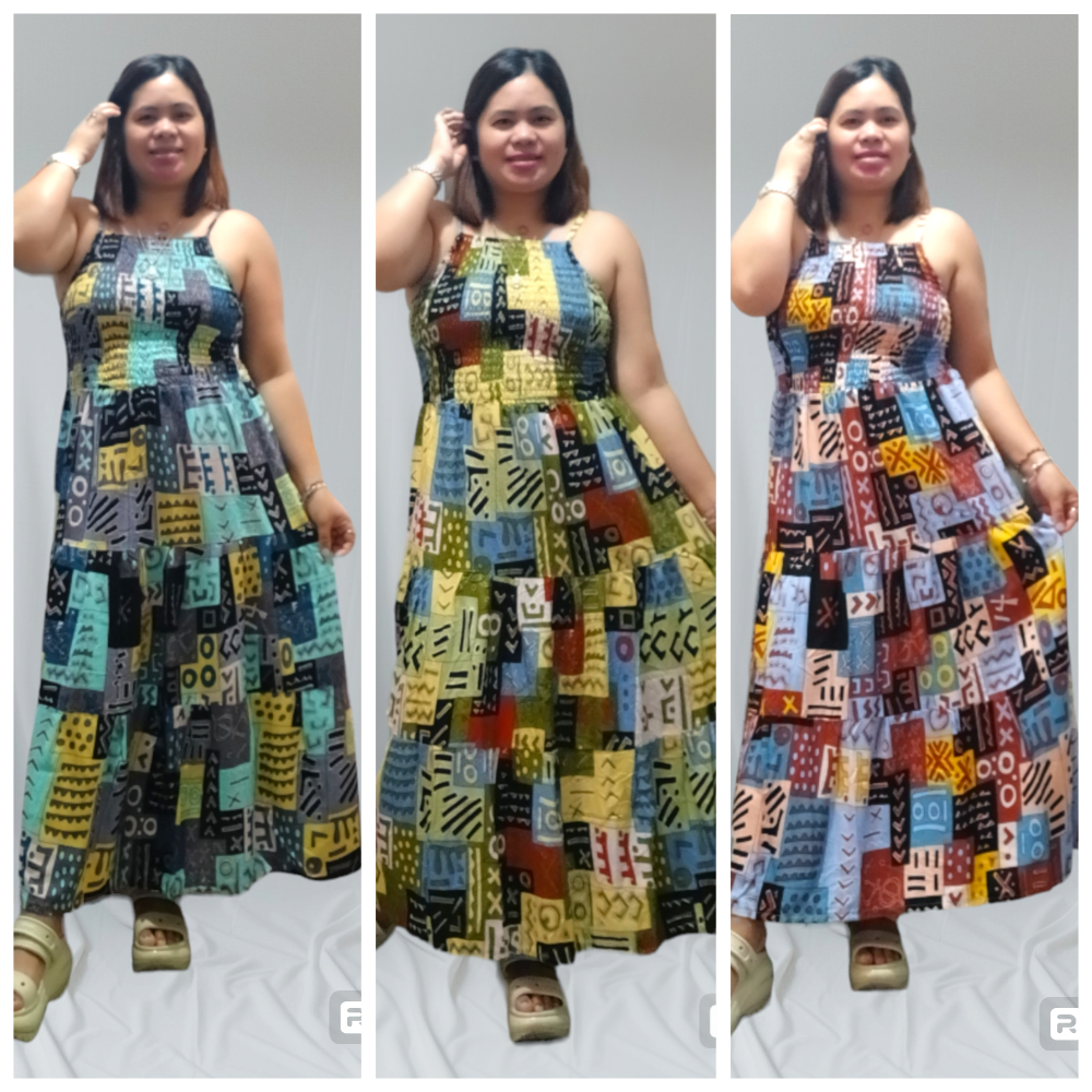 Halter smocking dress plus size