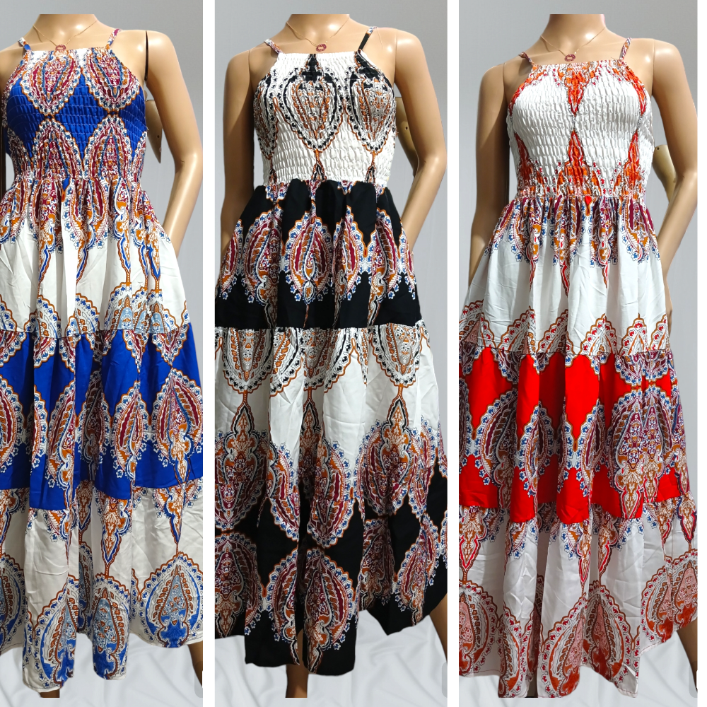 Full smocking dress halter