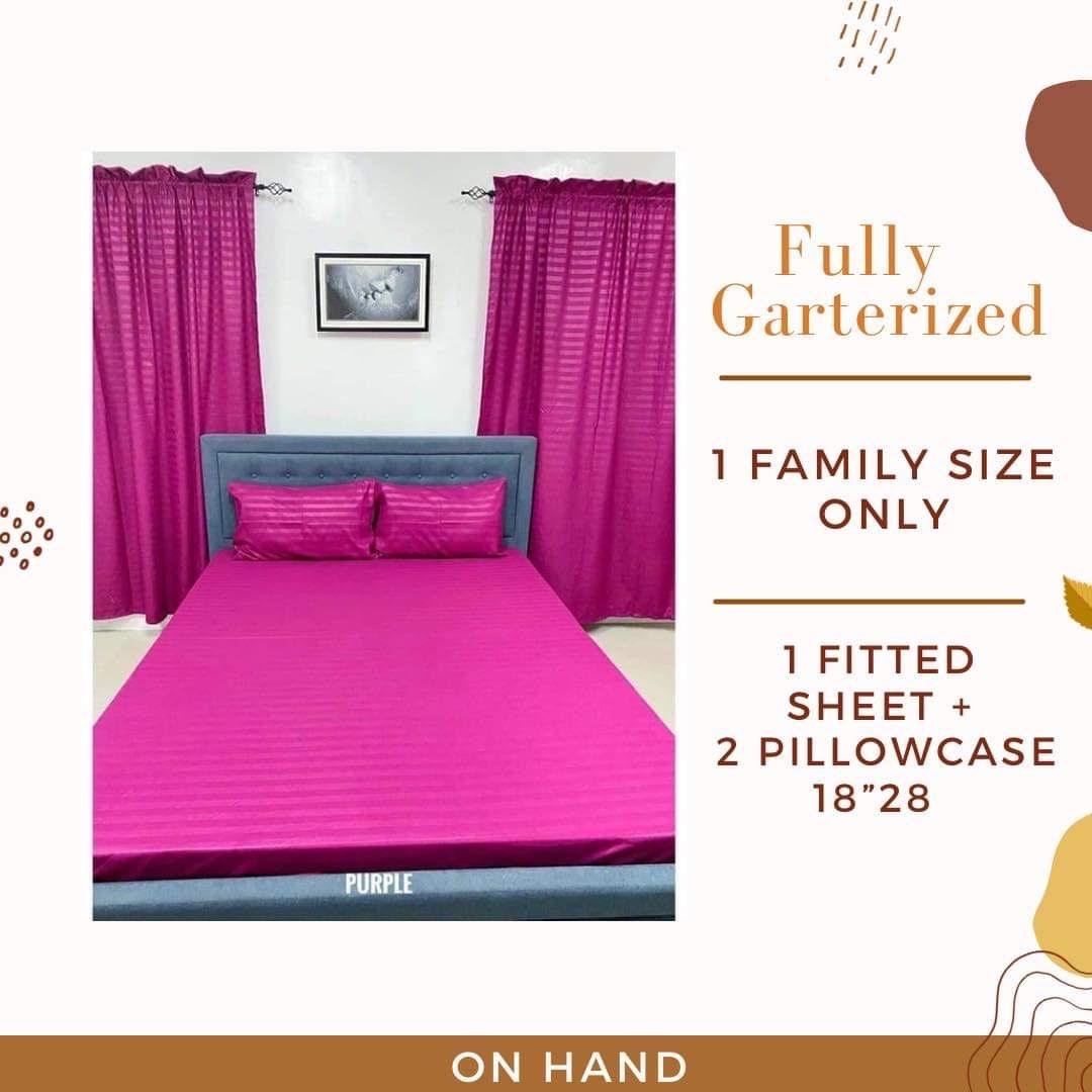 Purple Plain Family Size Canadian Cotton Bedsheet