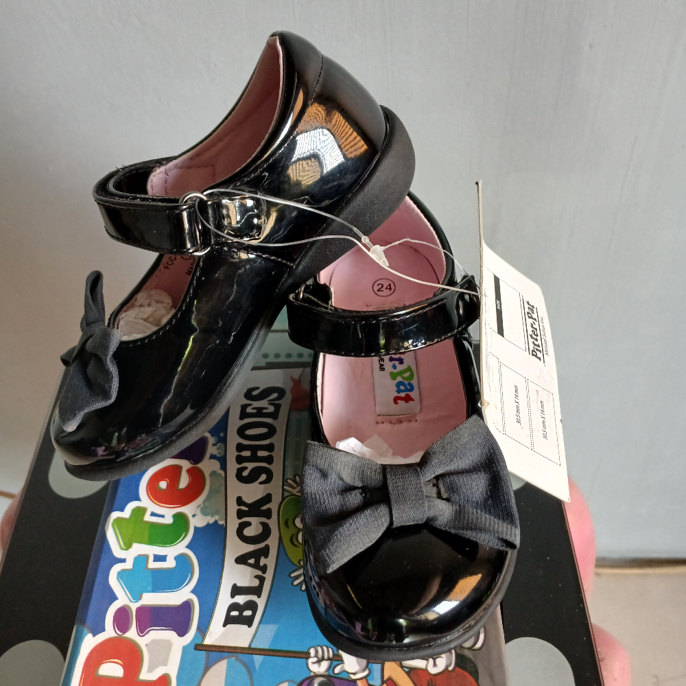 ksbg002(MPO) Pitter-Pat black shoes  girl size 36/34/26/24