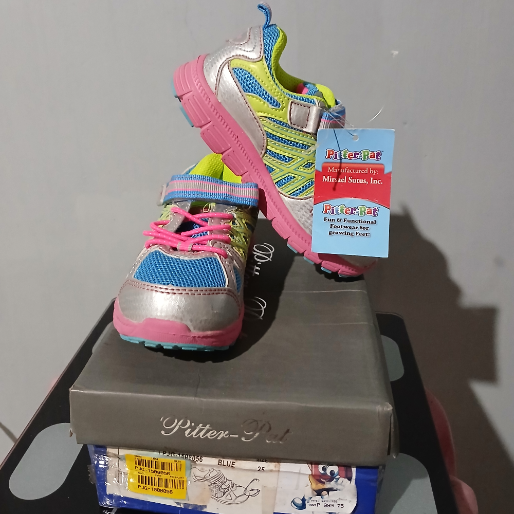 ksg003(MPO) Girls Pitter-Pat ruber shoes C-Blue size 25