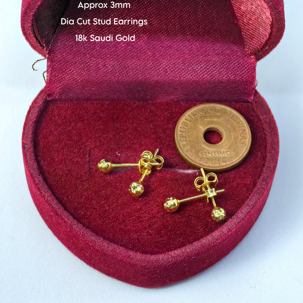 18k Saudi Gold Earrings