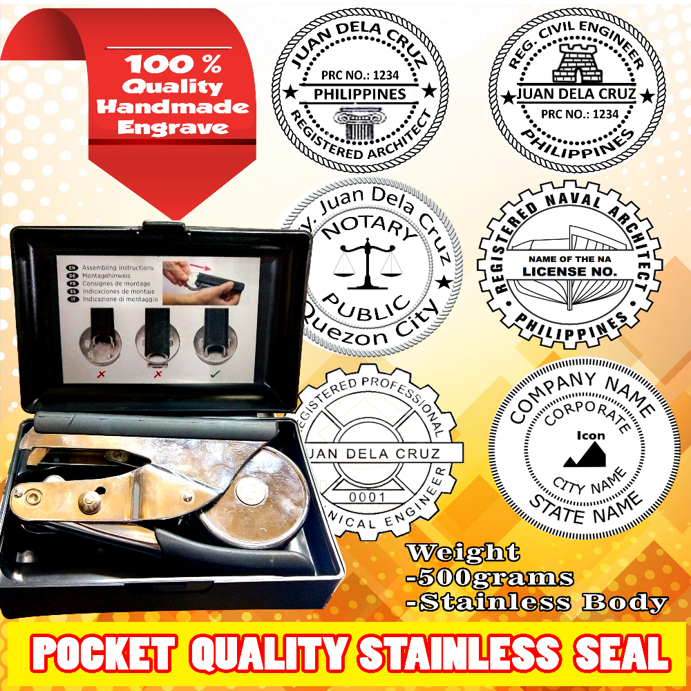Pocket Dry Seal- Machine Engrave and Manual Engrave