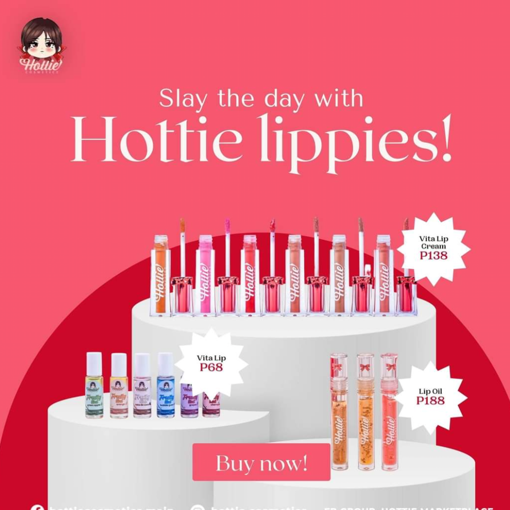 Hottie Cosmetics Fruity Tint, Lip Cream & Lip Oil