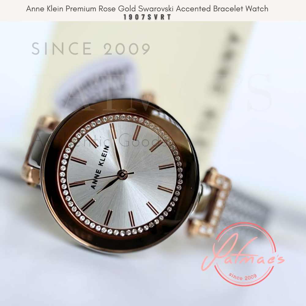 Anne Klein Rose Gold Swarovski Accented Watch 1907SVRT