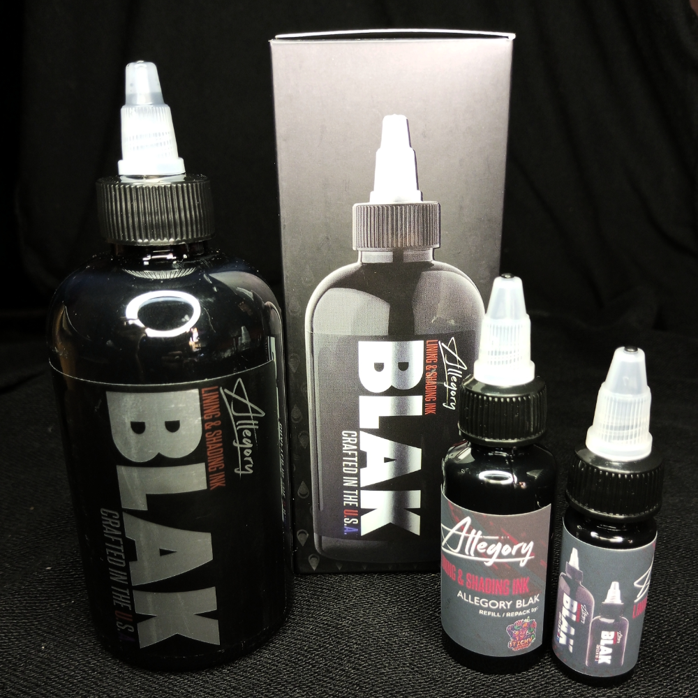 Allegory Black Ink - half oz. 15ml / 1oz. 30ml.