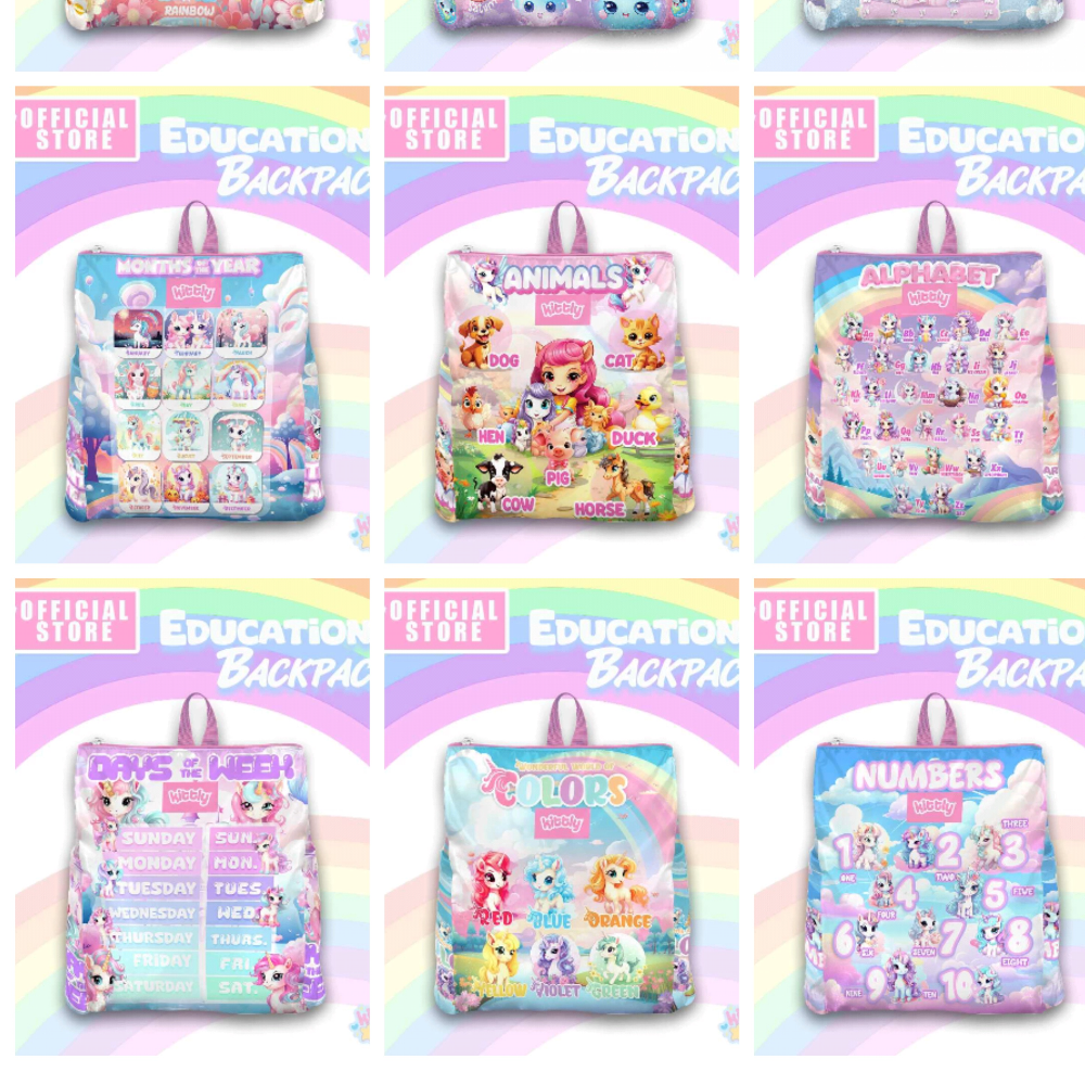 KITTLY Lover! Educational Bagpack - Unicorn Collection