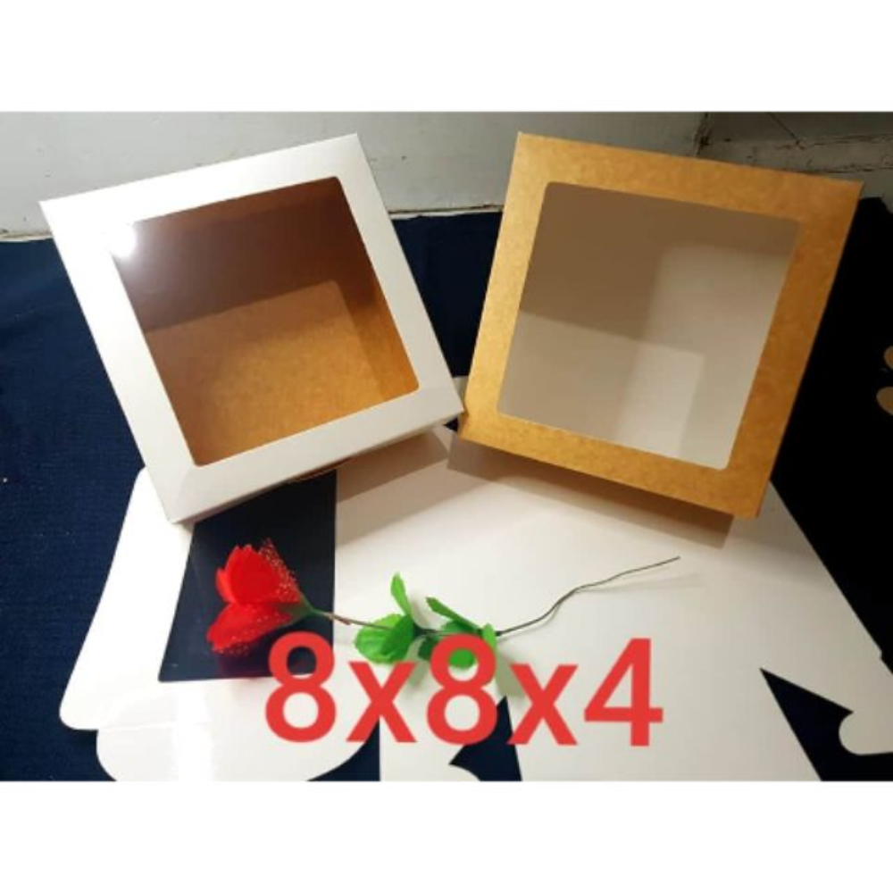 8x8x4 Cake Box/Pastry Box/Reversible/High Quality