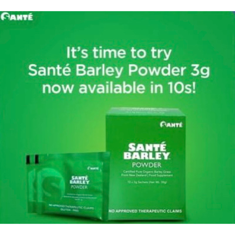 ￼Sante Barley Pure Barley Powder (3grams x 10 sachets)