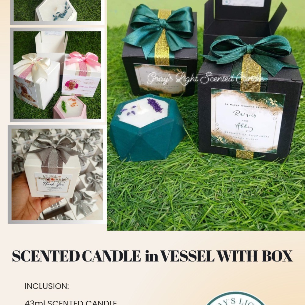 SCENTED CANDLE in VESSEL with BOX