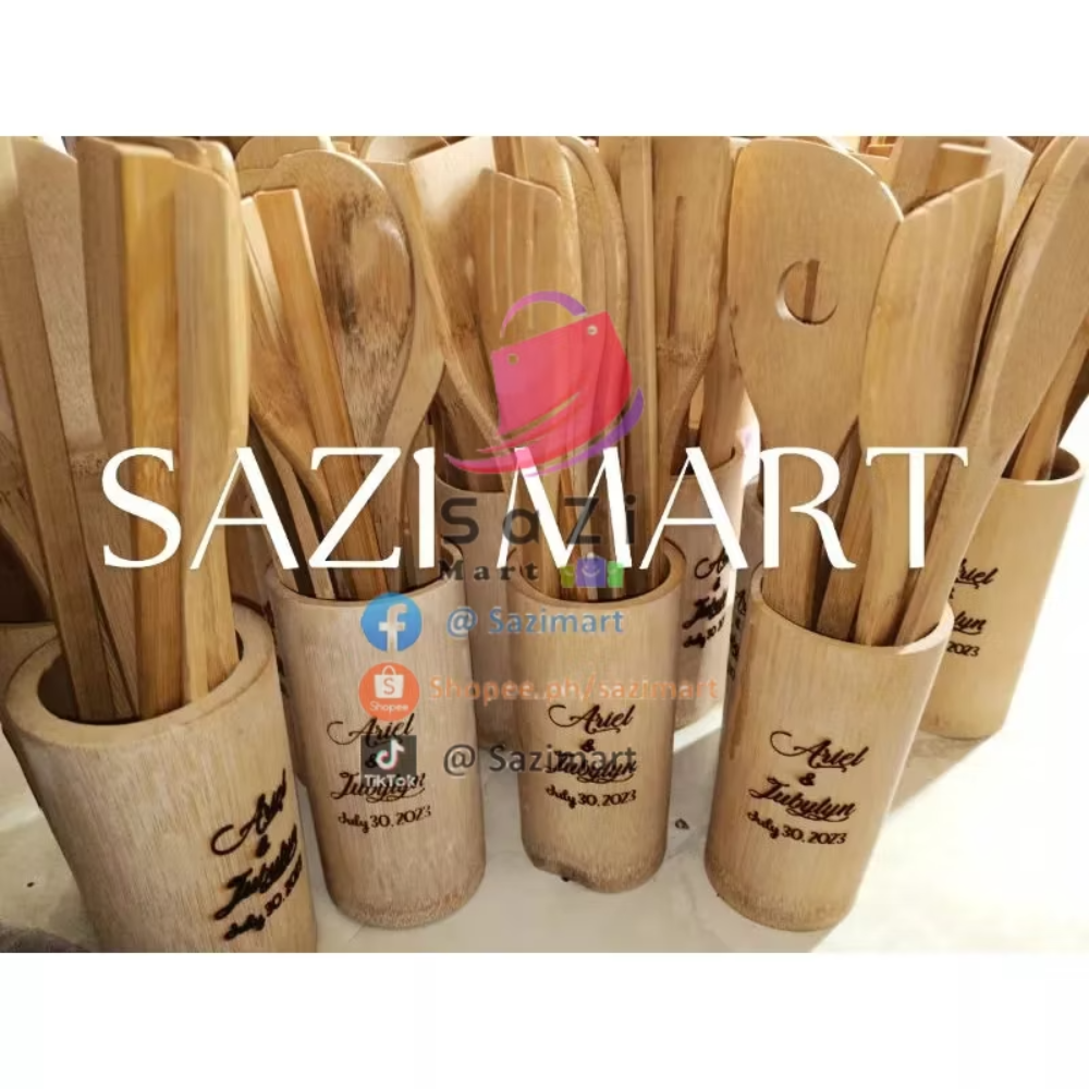 Personalized Bamboo Kitchen Utensils