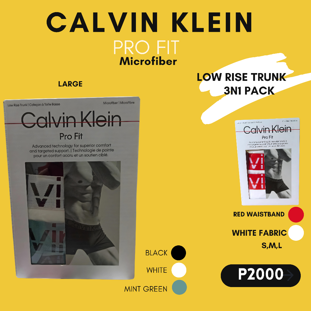 CALVIN KLEIN PRO FIT LOW RISE TRUNK MICROFIBER 3N1