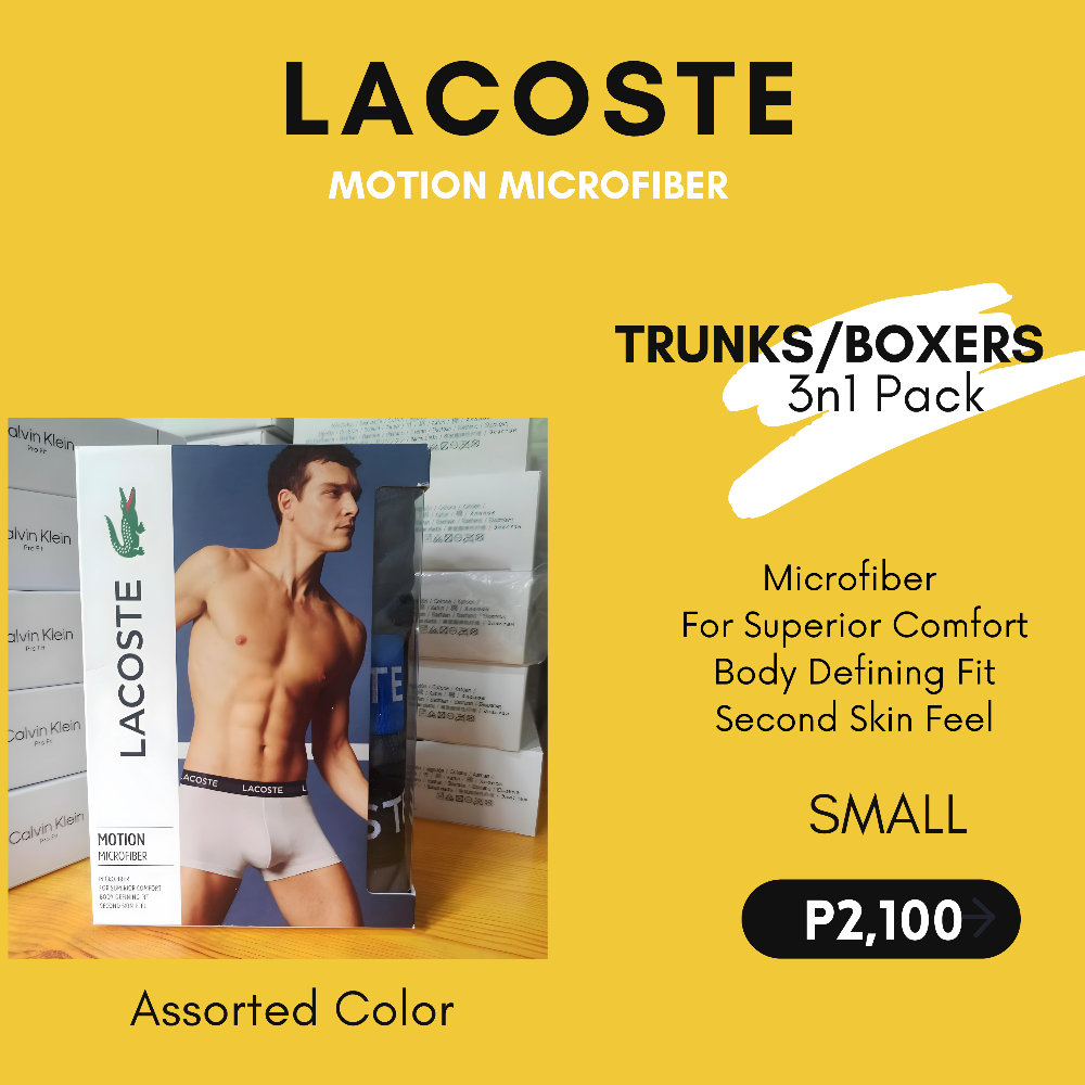 LACOSTE MOTION MICROFIBER TRUNK 3N1 PACK