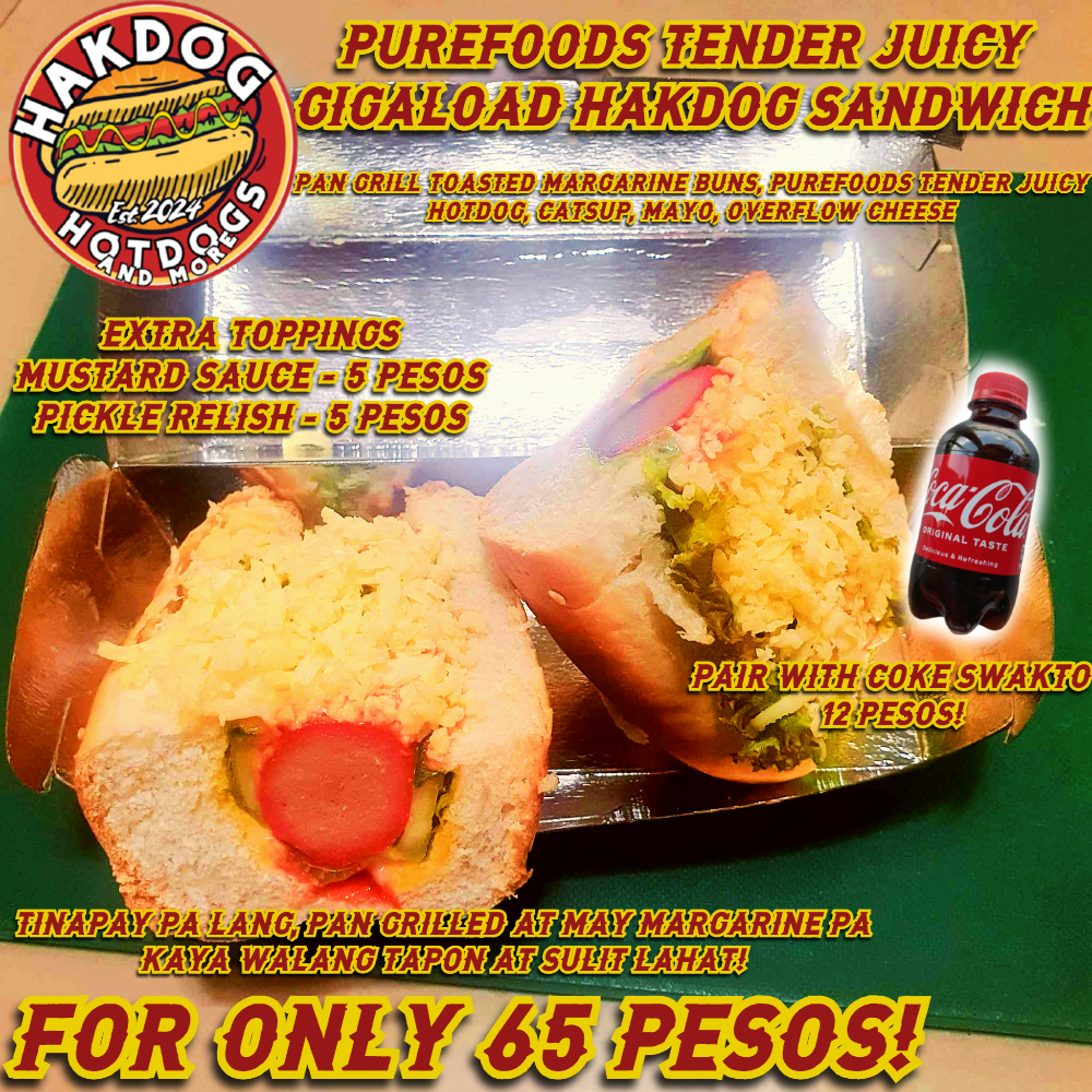 Gigaload JUMBO Tender Juicy Hotdog Sandwich