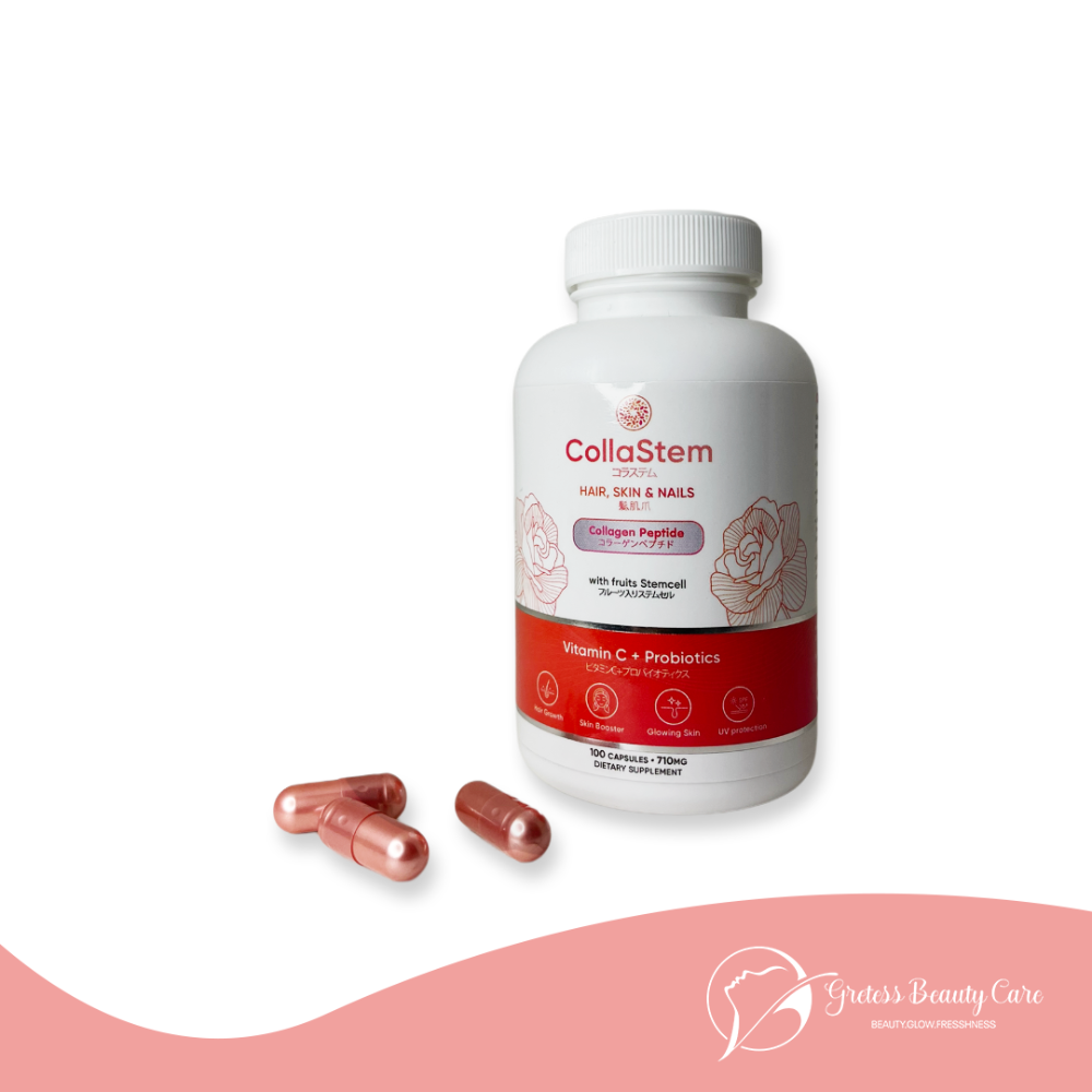 CollaStem Collagen + Fruit Stemcel Anti Anging,Anti Acne,For Skin,Nails ,Joints ,Hair and Healthy Skin for all 100 Capsules
